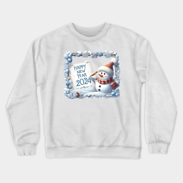 Frosty's Holiday Magic: Celebrate Christmas and Ring in the New Year with Whimsical Designs! Crewneck Sweatshirt by insaneLEDP